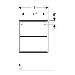 Geberit ONE Seitenelement 60x3x47cm, Nussbaum hickory... GEBERIT-505079006 4025410630582 (Abb. 1)