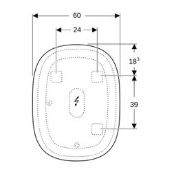 Geberit Option Oval Lichtspiegel, indirekte Beleuchtung, 60x80x3,1cm... GEBERIT-502800001 4025410060150 (Abb. 1)