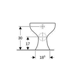Geberit Bambini Stand-WC für Kinder, Flachspüler, für WC-Sitz Tiefe 43cm, Weiß/KeraT... GEBERIT-211500600 4022009242058 (Abb. 1)