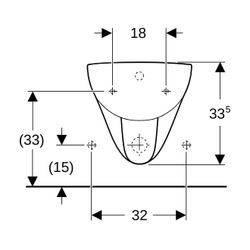 Geberit Renova Wandbidet Tiefe 55cm, Überlauf sichtbar, Weiß... GEBERIT-233040000 4022009285499 (Abb. 1)