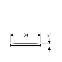 Geberit Bambini WC-Sitz für Kinder ohne Absenkautomatik, Befestigung von unten, Weiß... GEBERIT-573334000 4022009163063 (Abb. 1)