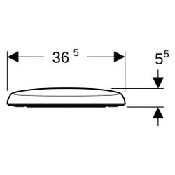 Geberit Renova Comfort WC-Sitz Befestigung von unten ohne Absenkautomatik, Befestigu... GEBERIT-572050000 4022009289848 (Abb. 1)
