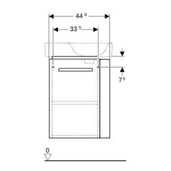 Geberit Renova Compact Unterschrank, Handwaschbecken, Handtuchhalter rechts, 44,8x60... GEBERIT-862050000 4022009327441 (Abb. 1)