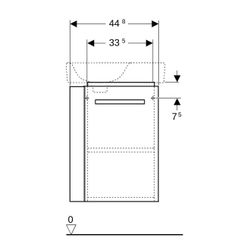 Geberit Renova Compact Unterschrank für Handwaschbecken verk. Ausl. Handtuchh. 448x6... GEBERIT-862250000 4022009329025 (Abb. 1)