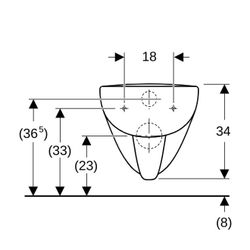 Geberit Renova Plan Wand-WC Tiefspüler Tiefe 54cm, Weiß... GEBERIT-202150000 4022009305746 (Abb. 1)