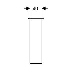 Geberit Set Füße Höhe 15-16,5cm, verchromt... GEBERIT-500550000 4022009329070 (Abb. 1)