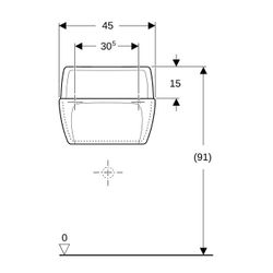 Geberit Publica Ausgussbecken für Klapprost 45x35x33,5cm... GEBERIT-367200000 4022009080568 (Abb. 1)