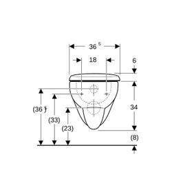 Geberit Renova Set Wand-WC Tiefspüler, mit WC-Sitz Tiefe 54cm, Weiß... GEBERIT-500802001 4025410717825 (Abb. 1)