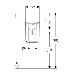 Geberit Renova Plan Halbsäule für Waschtisch, Weiß... GEBERIT-292110000 4022009262445 (Abb. 1)