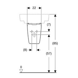 Geberit Renova Plan Halbsäule für Handwaschbecken Weiß/KeraTect... GEBERIT-292150600 4022009296723 (Abb. 1)