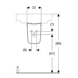 Geberit Renova Compact Halbsäule, Weiß... GEBERIT-296250000 4022009327427 (Abb. 1)