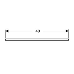 Geberit Handtuchhalter für Badezimmermöbel, Ecke rechtwinklig Länge 40cm, Hochglanz ... GEBERIT-510040000 4022009343038 (Abb. 1)