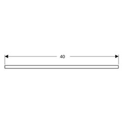 Geberit Handtuchhalter für Badezimmermöbel, Ecke rechtwinklig Länge 40cm, Hochglanz ... GEBERIT-510040000 4022009343038 (Abb. 1)