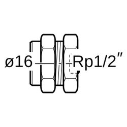 Geberit Mepla Abpressstopfen für Rohrende Messing CW617N, D 16mm, Rp 1/2"... GEBERIT-601485001 4025416151074 (Abb. 1)