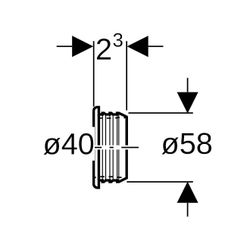 Geberit Manschette, d 40mm, d1 58mm, Schwarz... GEBERIT-153565161 4025416024071 (Abb. 1)