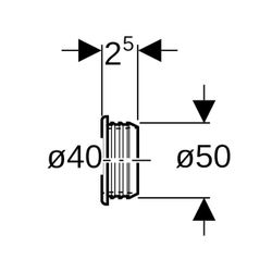Geberit Manschette, d 40mm, d1 50mm, 119686001... GEBERIT-119686001 4025416008682 (Abb. 1)