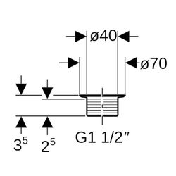 Geberit Ablaufventil mit Rundgewinde, Hochglanz verchromt... GEBERIT-152301211 4025416018476 (Abb. 1)