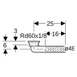 Geberit Anschlussbogen 90 Grad, DN 40, 48mm, PE-HD, Schwarz, 152214161... GEBERIT-152214161 4025416018117 (Abb. 1)