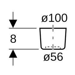 Geberit Ventilrosette Außendurchmesser 56mm, Granitgrau... GEBERIT-163810061 4025416024422 (Abb. 1)