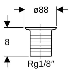 Geberit Ablaufventil mit Rundgewinde Rg 1/8″, D 8,8cm, Kieselgrau... GEBERIT-352329081 4025416057703 (Abb. 1)