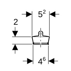 Geberit Ventilstopfen ohne Kette, Kieselgrau... GEBERIT-352331081 4025416057727 (Abb. 1)