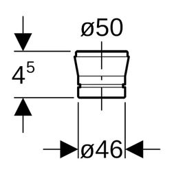 Geberit Standrohrkonus mit O-Ring Außendurchmesser 50mm, Kieselgrau... GEBERIT-352333081 4025416057741 (Abb. 1)