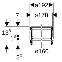 Geberit Stütz- und Dehnmuffe Silent-db20, DN 150, 160mm, PP, Schwarz, 315002141... GEBERIT-315002141 4025416862468 (Abb. 1)