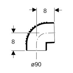 Geberit Silent db20 Bogen 88,5 Grad Außendurchmesser 90mm... GEBERIT-308880141 4025416084686 (Abb. 1)