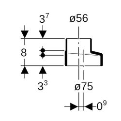 Geberit Silent db20 Reduktion exzentrisch, kurz d 75mm, d1 56mm... GEBERIT-307050141 4025416084877 (Abb. 1)