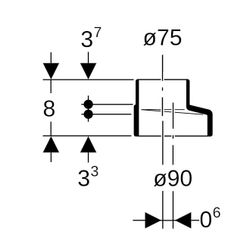 Geberit Silent db20 Reduktion exzentrisch, kurz d 90mm, d1 75mm... GEBERIT-308070141 4025416084587 (Abb. 1)