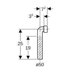 Geberit Anschlussbogen 90 Grad Außendurchmesser 50mm, 90 Grad, Alpinweiß, Quetschver... GEBERIT-152226111 4025416018216 (Abb. 1)