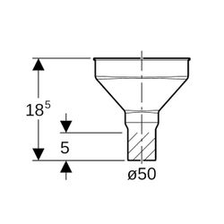 Geberit Trichter oval Außendurchmesser 50mm, Schwarz... GEBERIT-352379161 4025416057888 (Abb. 1)