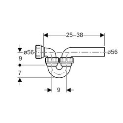 Geberit Siphon Rohrbogengeruchsverschluss Ausgussbecken, Quetschverschraubung Einlau... GEBERIT-152046161 4025416016809 (Abb. 1)