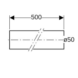 Geberit PE Rohr DN 50 Außendurchmesser 50mm Innendurchmesser 44mm Wandstärke 3mm Län... GEBERIT-361000160 4025416128984 (Abb. 1)