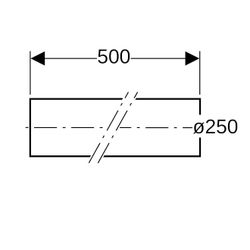 Geberit PE Rohr DN 250 Außendurchmesser 250mm Innendurchmesser 230,6mm Wandstärke 9,... GEBERIT-371050160 4025416490722 (Abb. 1)