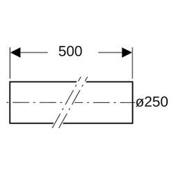 Geberit PE Rohr DN 250 Außendurchmesser 250mm Innendurchmesser 230,6mm Wandstärke 9,... GEBERIT-371050160 4025416490722 (Abb. 1)