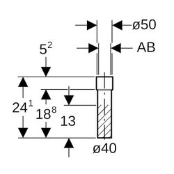 Geberit PE Übergangsstutzen mit Schrumpfmuffe, d 40mm, di 50mm... GEBERIT-152153161 4025416017738 (Abb. 1)