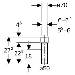 Geberit Übergangsstutzen mit Schrumpfmuffe, DN 50, 50x70mm, PE-HD, Schwarz... GEBERIT-152197161 4025416018018 (Abb. 1)
