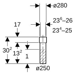 Geberit PE Übergangsstutzen mit Schrumpfmuffe Außendurchmesser 250mm, 371550161... GEBERIT-371550161 4025416036258 (Abb. 1)