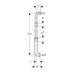 Geberit Set Spülbogen 90 Grad ausziehbar, mit Aussparungsschalen, Schutzstopfen Auße... GEBERIT-119611161 4025416008408 (Abb. 1)