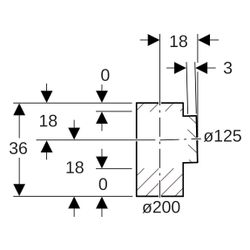 Geberit Abzweig, 88,5 Grad, DN 200/125, PE-HD, Schwarz, 370189161... GEBERIT-370189161 4025416035565 (Abb. 1)