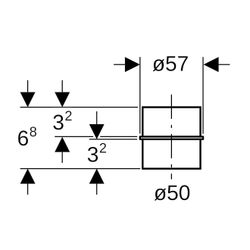 Geberit PE Bundbüchse Außendurchmesser 50mm... GEBERIT-361772161 4025416023135 (Abb. 1)
