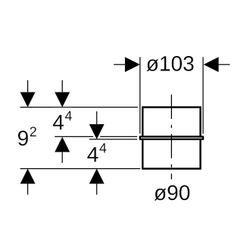 Geberit PE Bundbüchse Außendurchmesser 90mm... GEBERIT-366772161 4025416029786 (Abb. 1)