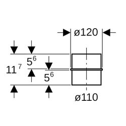 Geberit PE Bundbüchse d 110mm, 367772161... GEBERIT-367772161 4025416032236 (Abb. 1)