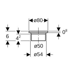 Geberit PE Vorschweißbund Außendurchmesser 50mm... GEBERIT-361744161 4025416023012 (Abb. 1)