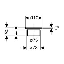 Geberit PE Vorschweißbund d 75mm, 365744161... GEBERIT-365744161 4025416027812 (Abb. 1)