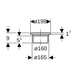 Geberit PE Vorschweißbund Außendurchmesser 160mm... GEBERIT-369744161 4025416035060 (Abb. 1)