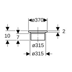 Geberit PE Vorschweißbund Außendurchmesser 315mm... GEBERIT-372744161 4025416036838 (Abb. 1)