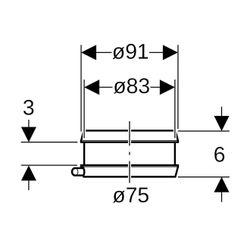 Geberit Elektroschweißband für Fixpunkt d 75mm, d1 83mm... GEBERIT-365776161 4025416028048 (Abb. 1)