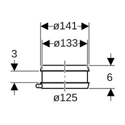 Geberit Elektroschweißband für Fixpunkt Außendurchmesser 125mm... GEBERIT-368776161 4025416034179 (Abb. 1)